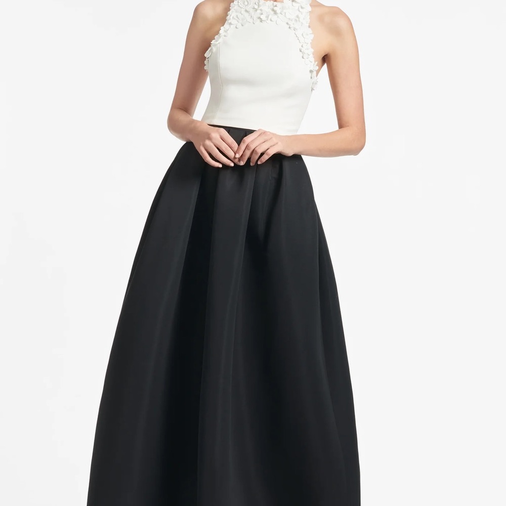 Sachin & Babi Dominique Gown - Ivory/Black size 12 - NEW WITH TAGS